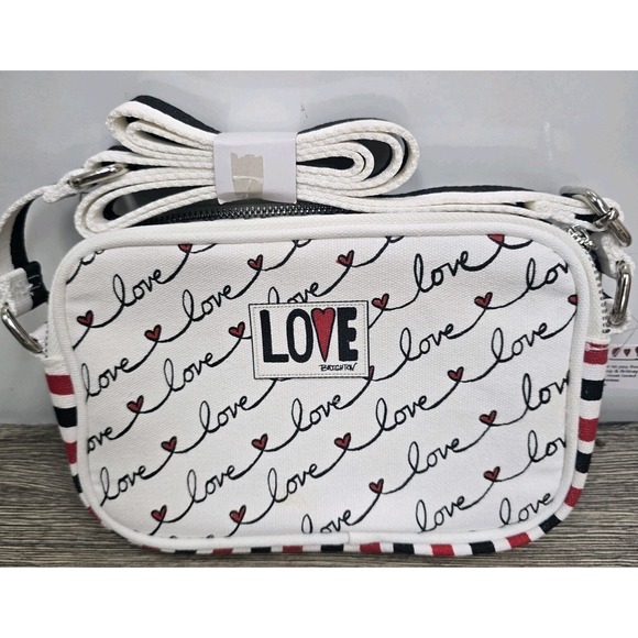 Brighton Handbags - BRIGHTON Lovely "LOVE SCROLL" Canvas Crossbody Bag/Purse New‎ WITH TAGS!